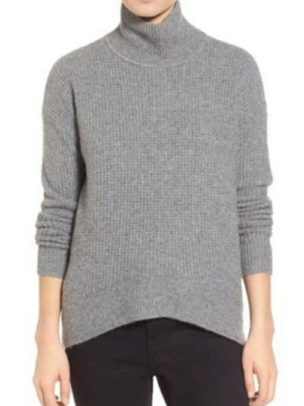 Madewell Merino Wool Turtleneck Sweater Gray S